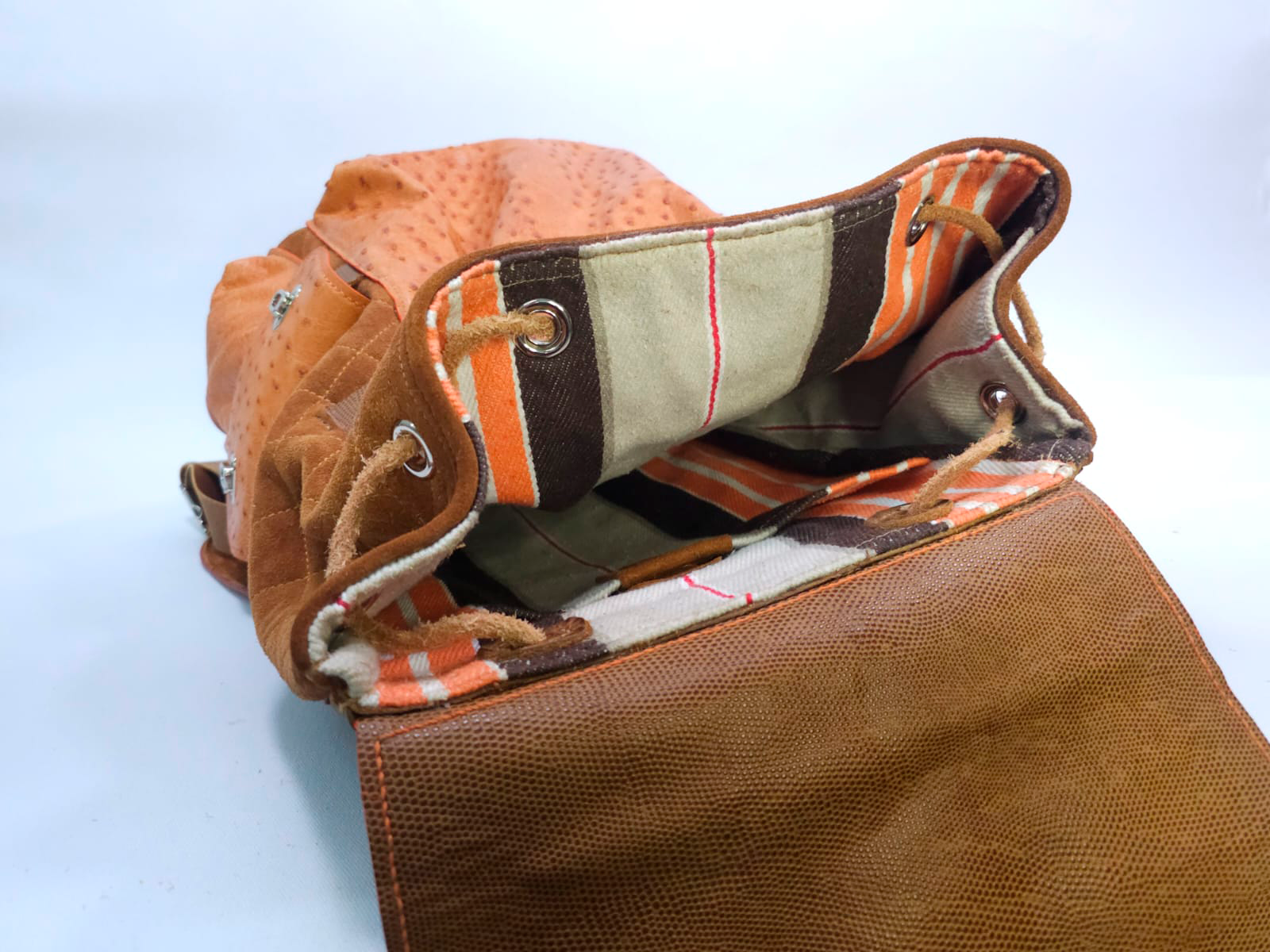 mochila de avestruz verdadeiro