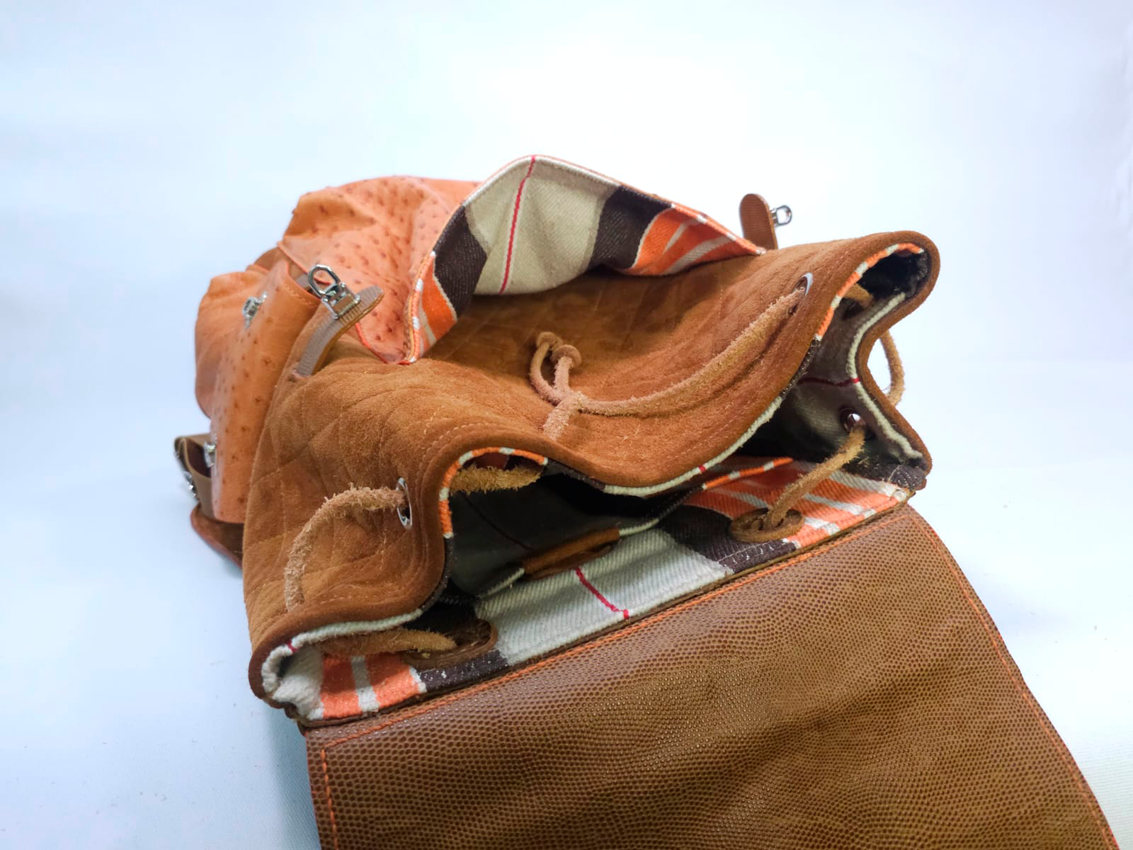 mochila de avestruz verdadeiro